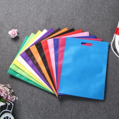 China Wholesale Custom Made Eco-friendly Logo Die Cut Handle Non Woven Fabric Shopping Bag For Purchasing for sale