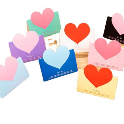 China New Design Recyclable Loving Heart White Cardboard Thank You For Shopping Cards Custom Logo for sale