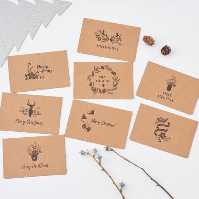 China Creative Best Wishes Promotional Gift Message Card DIY Decoration Holiday Greeting Card Folding Envelope for sale