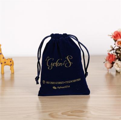 China Factory Direct Wholesale Custom Printing Logo Printed Small Draw String Velvet Drawstring Shoe Shopping Bags Eco-friendly for sale