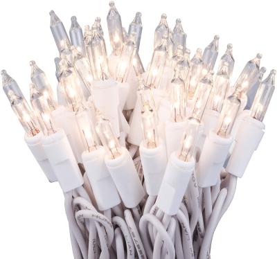 China 612 Copper Vermont 100 Clear Christmas Lights on White Wire, Approved for Indoor/Outdoor Use, 18 Feet Length Lighted for sale