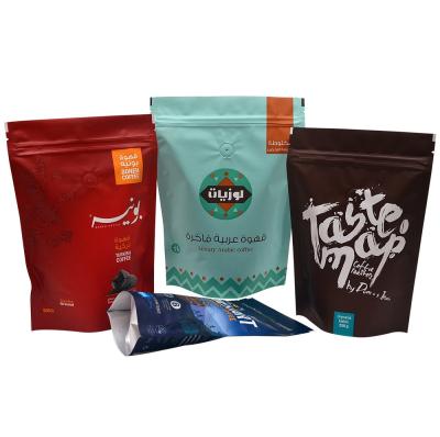 China Moisture Proof Digital Printing Custom Printed Mylar Ziplock Bag Stand Up Pouch Coffee Plastic Packaging Bag for sale