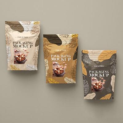 China Custom Printed Plastic Stand Pouch Food Snacks Nut Smell Proof Moisture Proof Packaging Bags Ziplock Sealed Zipper Bag For Dried Fruits for sale