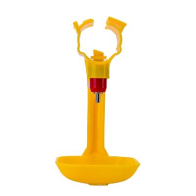 China Long Life Automatic Plastic Poultry Nipple Water Drinker With Yellow Drip Cup Chicken Quail Farm Equipment for sale