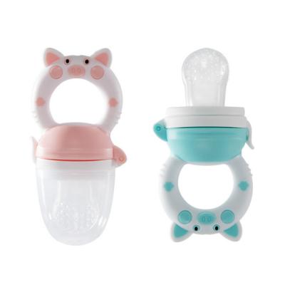 China EN71 BPA Free Animal Cartoon Customized Feeding Nipple Baby Fruit Feeder Silicone Nipple Bpa Free Vegetable Food Squeezer for sale