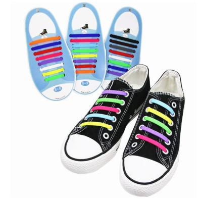 China Flat Glow In The Dark Kids / Adult Lace Customized Different Colors Without Tie Silicone Lace for sale