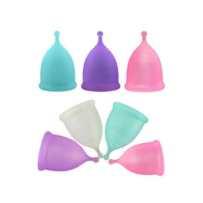 China Direct Selling Healthy Menstrual Reusable Female Silicone Factory Cup Menstrual Cup Set With Sterilizer for sale