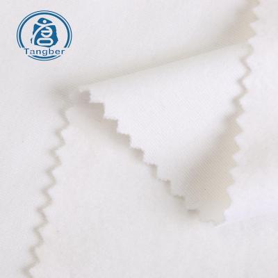 China Stretch Base Layer Knit White 150D DTY Brush 94 Polyester 6 Spandex Fleece Fabric For Sublimation for sale