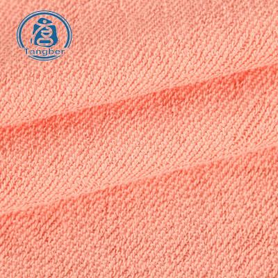 China Terry Towel Fabric Tear-resistant Plain Dyed French Terry Fabric 100% Cotton For Hoodies Sweatshirt for sale