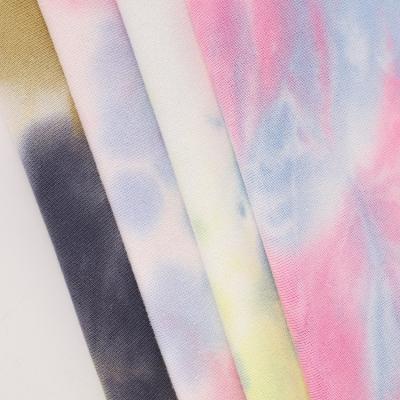 China Fashion French Tie Dye Sweatshirt Fabric Cotton Tie Dye Fabric French Terry Fabric Shrink-Resistant High Quality for sale