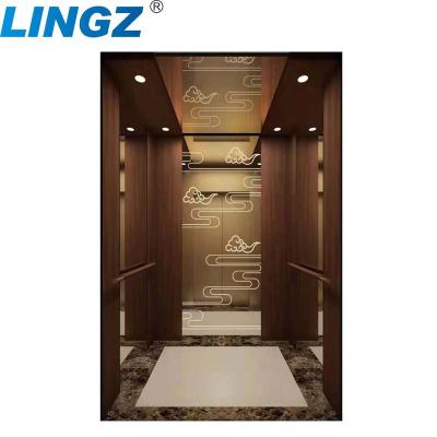 China Scandinavian Wooden Decoration Residential Passenger Elevator for sale