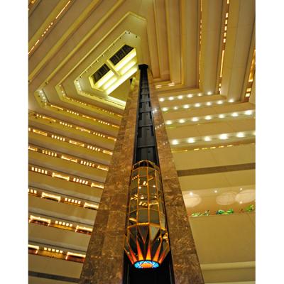 China Indoor Elevators Bset Quality Glass Panoramic Elevator Round Guided Elevator For Commercial Use for sale