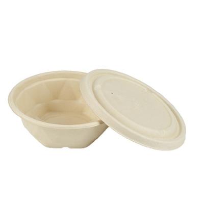 China Disposable Food Packaging Bagasse Compostable Biodegradable Food Container With Lid for sale