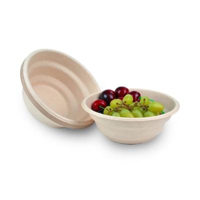 China Disposable Biodegradable Disposable Sugarcane Soup Round Sugar Cane Bagasse Bowl for sale