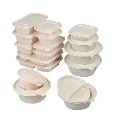 China Disposable Lunch Box Household Thickened Round Environmentally Friendly Takeout Packaging Box With Lid for sale