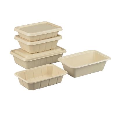 China Customized Biodegradable Biodegradable Kraft Paper Takeout Box Food Storage Container Disposable Lunch Box for sale