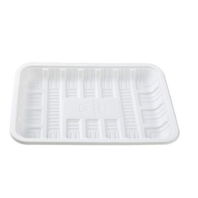 China Cornstarch Fruit Meat Tray Disposable Eco Friendly Biodegradable Disposable Food Dishes for sale