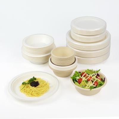 China biodegradable & Compostable Manufacturer Produces Biodegradable Paper Bagasse Cake Food Dish for sale