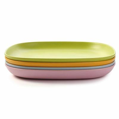 China Bio Sustainable Eco Friendly Degradable Bamboo Fiber Dishes / Trays / Tableware / Tableware With Various Styles Safety Material for sale