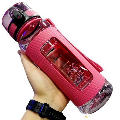 China Diamond Ion Creative Sports Space Juice Viable Plastic Water Bottle Large Capacity 700ml Hot Water Bottle for sale