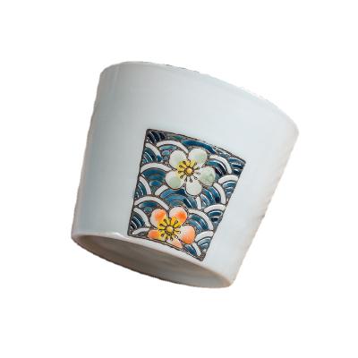 China Viable A Variety Of Exquisite Tea Cup Tableware Patterns Japanese Ceramic Straight Cup 200ML Capacity for sale