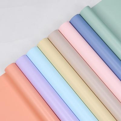 China Two Color Recyclable Double Sided DIY Florist Solid Color Wrapping Paper Flower Wrapping Material Handmade Holiday Wrapping for sale