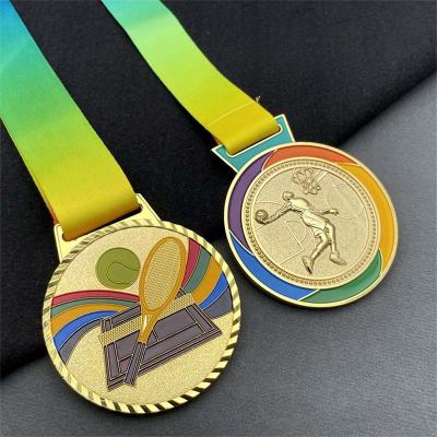 China Europe Sports Race Award Medals Gold Blank Metal Plated Custom 3d Europe Marathon Medal Medals and Trophies Folk Art for sale