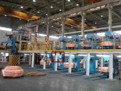 China Llave 8m m de la vuelta hasta 20m m Rod Continuous Casting Machine de cobre ascendente en venta