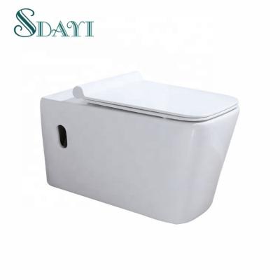 China Double-Flow Ceramic Rimless Wall Hung Toilet Price Bathroom WC Wall Hang Wall Mounted Toilet Seat for sale