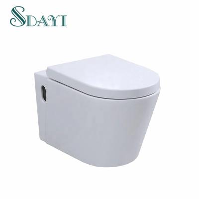 China Double-Flow Ceramic Wall Hung Portable Toilet Bathroom WC Wall Porcelain Toilet for sale