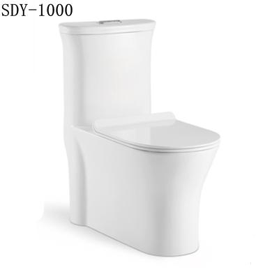 China WC Sanitary Ceramic Double-flow Toiletries Girl Toilet Bathroom WC Chinese Potty Toilet for sale