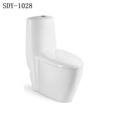 China Double-Flow Ceramic WC Toilet Bowl Bathroom WC Bidet Sprayer One Piece Toilet for sale