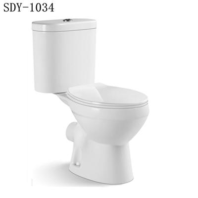 China Arc ceramic bathroom toilet Ghana Double-flush twyford wc two piece toilet with cheap price for sale