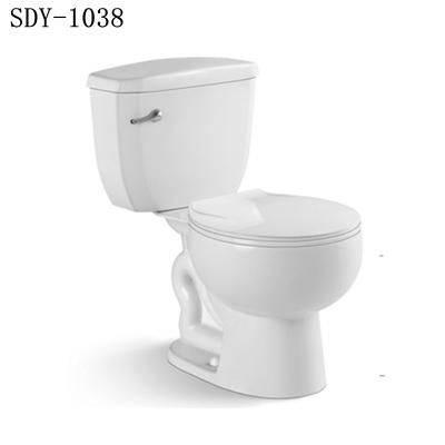 China Double-flush South America Brazil toilet small cheap toiletries two-piece siphonic ceramic WC sanitary ware for sale