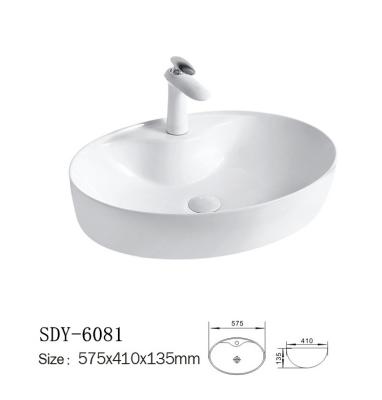 China Traditional Oval Wash Sink Cheap Price Ceramic Bathroom Sink For Bangladesh for sale