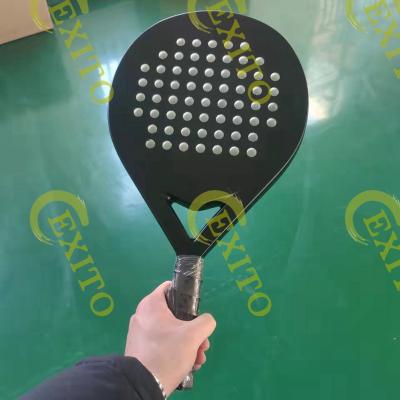 China 100% Professional carbon fiber padel rackets OEM carbon fiber private label EXITO DIY Logo Diamond Shape POP Carbon padel with kevler for sale