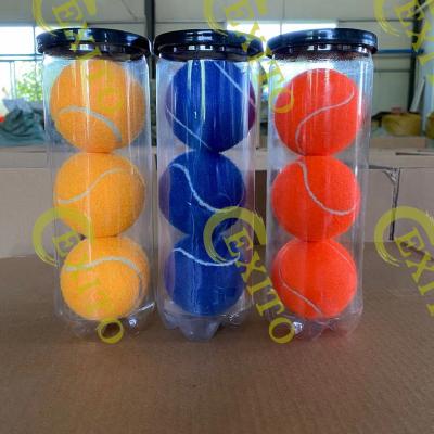 China Padel racket EXITO padelboll tryck wholesale high pressure can packing with shrink film padel ball logo printed paddle balls ball for sale