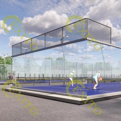 China EXITO Hot Dip Galvanized Tech Paddle Sports Paddle Tennis Court Proiettori Campo Padel 10*20m for sale