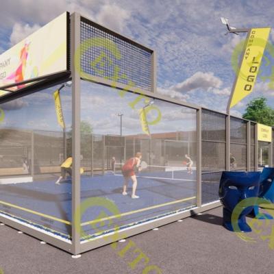 China EXITO Design 2022 Padel Court Manufacturer Padel Court For Good Quality New Sale 10*20m for sale