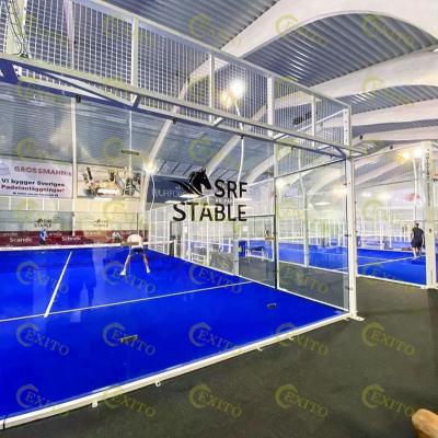 China EXITO Safety Golden Court Supplier High Quality Durable Assembled Outdoor Padel Panoramic Tennis Court for sale