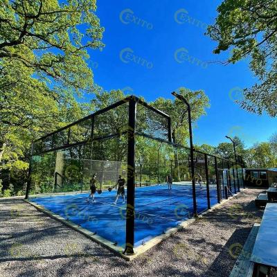 China EXITO Durable Hot Sale Model Panoramic Padel Tennis Court WPT Type Panoramic Padel Court For Sale, Outdoor Padel Court Safety for sale