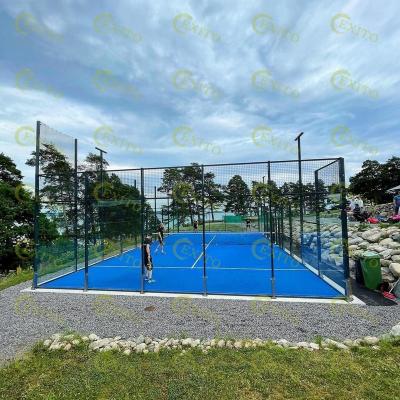 China EXITO Outdoor / Indoor Outdoor Sports Playing Paddle Assembled WPT Type Safety Foam Classic Padel Tennis Court for sale