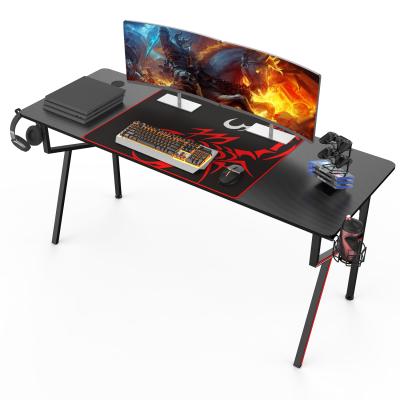 China Other Professional Esports Young Designers Fashion Furniture Black Cool K-Shaped Legs With Game Style PC Gaming Desk for sale