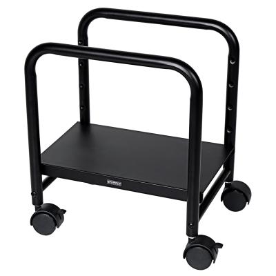 China Durable Black Desktop Computer Accessories Size Adjustable Easy Support Cpu Support Roller Cart for sale