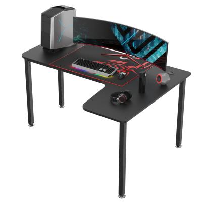 China Unique (Height) Adjustable Physical Computer Channel Table L Shape Computer Desk Corner Desk With Big Game Battlefield for sale