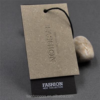 China Sustainable Custom Clothing Labels New Cardboard Hang Tags Swing Ticket for sale