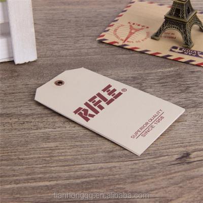 China Sustainable Custom Cheap Clothing Tags Hang Tag Garment Hanger Tag Supplier for sale