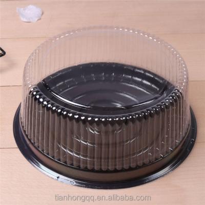 China Hot-selling Round Food Cake Tray With Lid , Custom Plastic Food Cake Packaging for sale