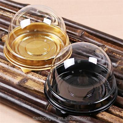 China Custom food food grade PET material, cake tray with transparent plastic cover, customs sealing label for sale