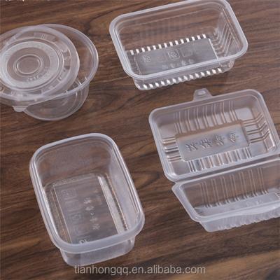 China Custom clear transparent disposable food grade pp plastic food container with lid for sale